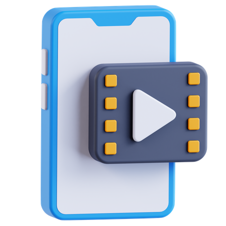 Mobile video  3D Icon