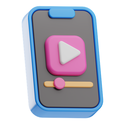Mobile Video  3D Icon