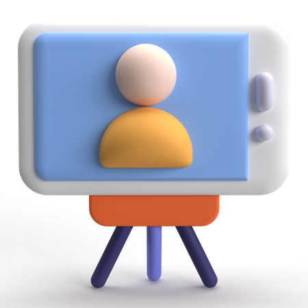 Mobile Video  3D Icon