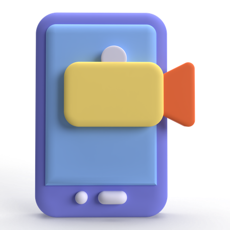 Mobile Video  3D Icon