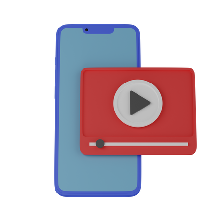 Mobile video 3D Icon