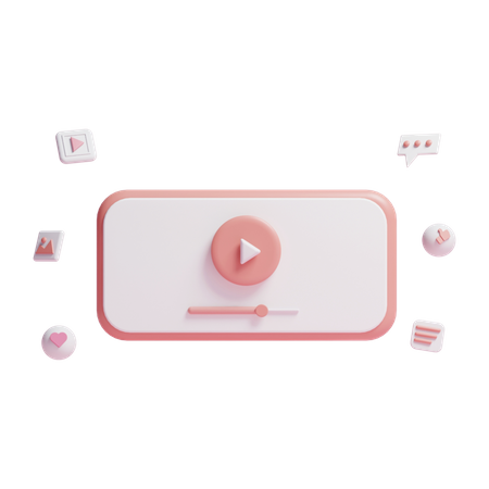 Mobile Video  3D Icon