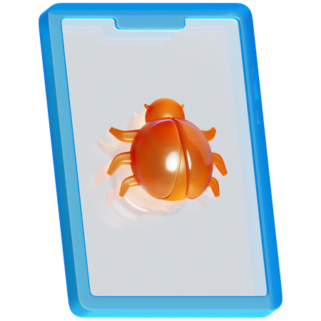 モバイルウイルス  3D Icon