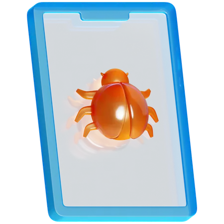 モバイルウイルス  3D Icon