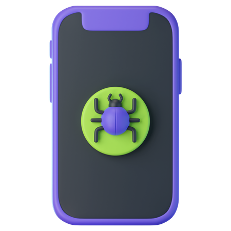 Mobile Virus  3D Icon