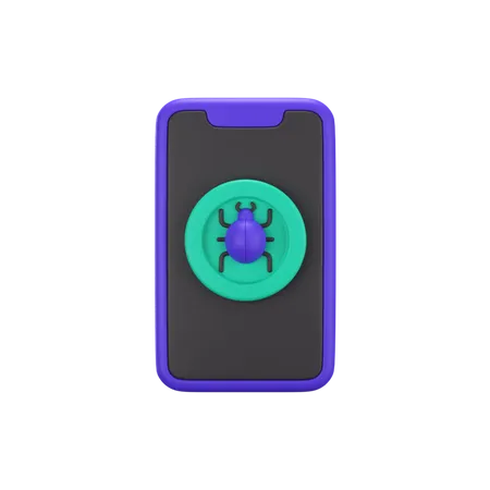 Mobile Virus  3D Icon