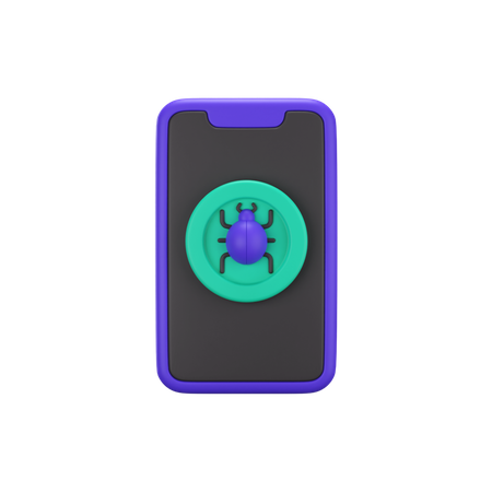 Mobile Virus  3D Icon