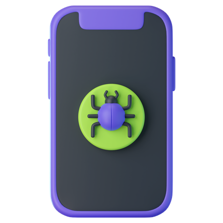 Mobile Virus 3D Icon