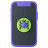 malware mobile 3d logo