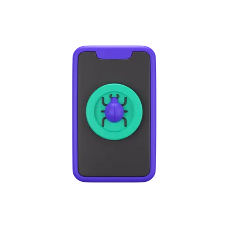 Mobile Virus 3D Icon