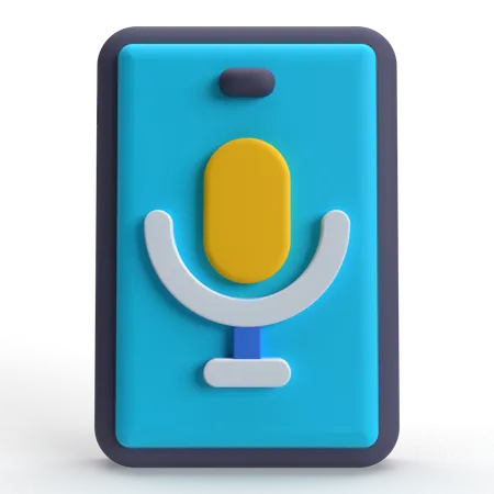 Mobile Voice  3D Icon