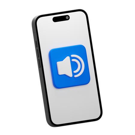 Mobile Volume Up  3D Icon