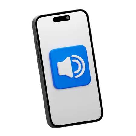 Mobile Volume Up  3D Icon