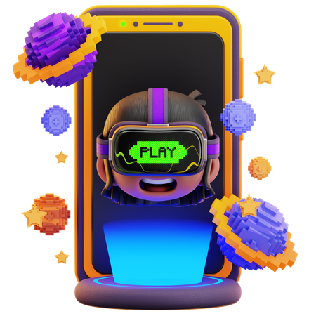 MOBILE VR  3D Icon