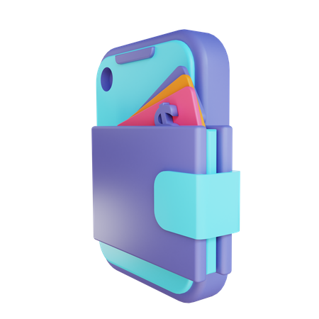 Mobile Wallet  3D Illustration