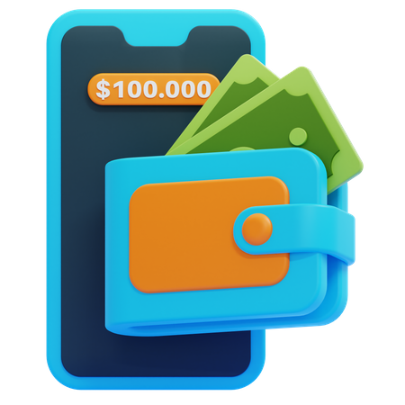 MOBILE WALLET  3D Icon