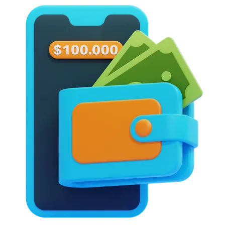 MOBILE WALLET  3D Icon