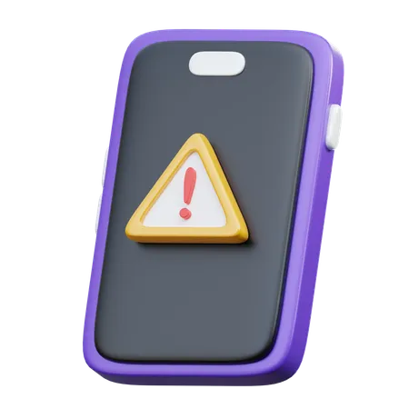 Mobile Warning  3D Icon