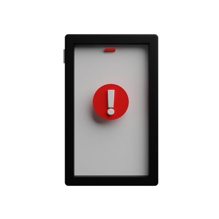 Mobile Warning  3D Icon