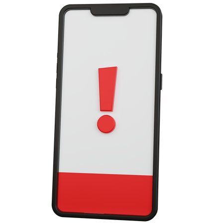 Mobile Warning  3D Icon