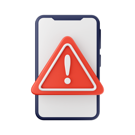 Mobile Warning  3D Icon