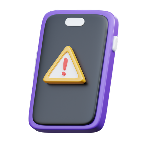 Mobile Warning  3D Icon