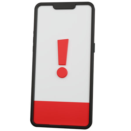 Mobile Warning 3D Icon