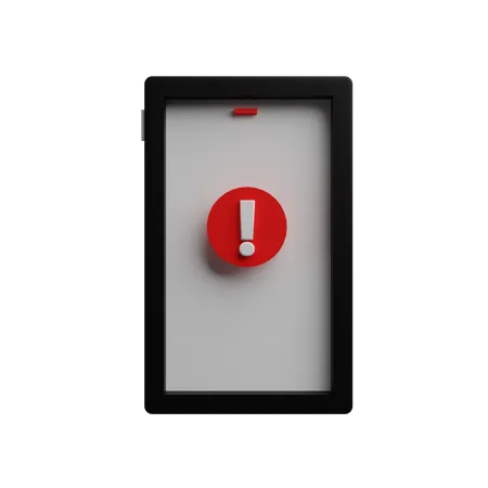 Mobile Warning 3D Icon