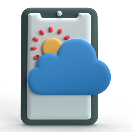 Mobile Weather App  3D Icon