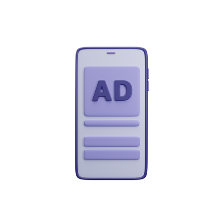 Mobile Werbung 3D Icon