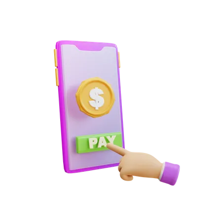 Mobiles Bezahlen  3D Icon