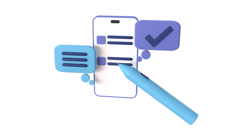 Mobiler Chat  3D Icon