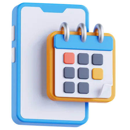 Mobiler Kalender  3D Icon