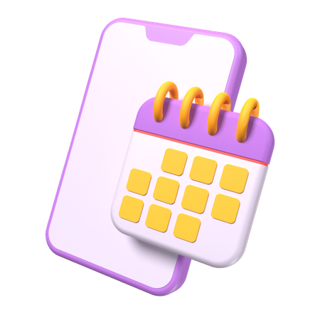 Mobiler Kalender  3D Icon