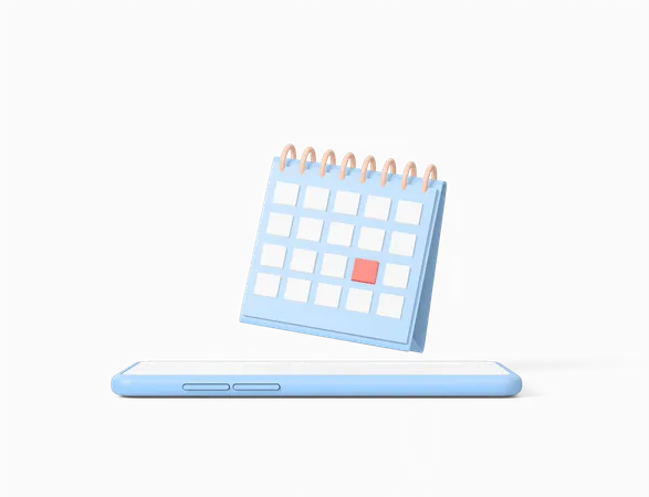 Mobiler Kalender  3D Icon