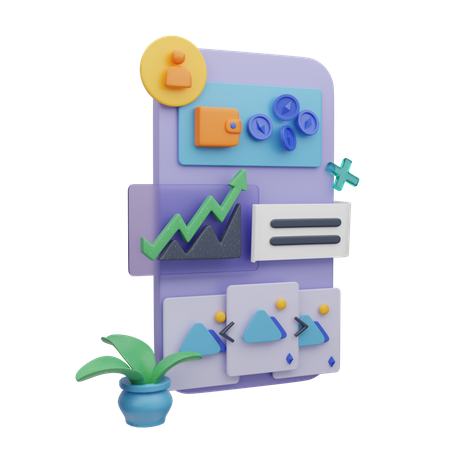 Mobiler NFT-Austausch  3D Icon