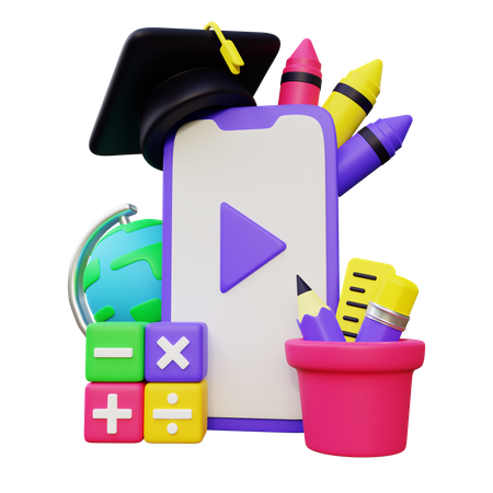 Mobiler Onlinekurs  3D Icon