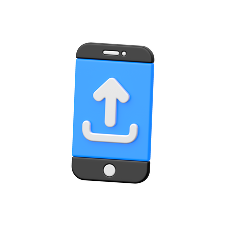 Mobiler Upload  3D Icon