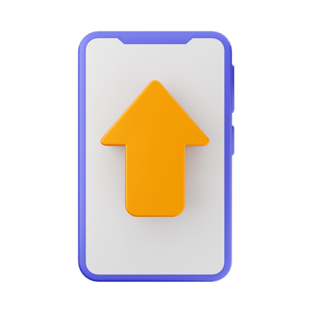 Mobiler Upload  3D Icon