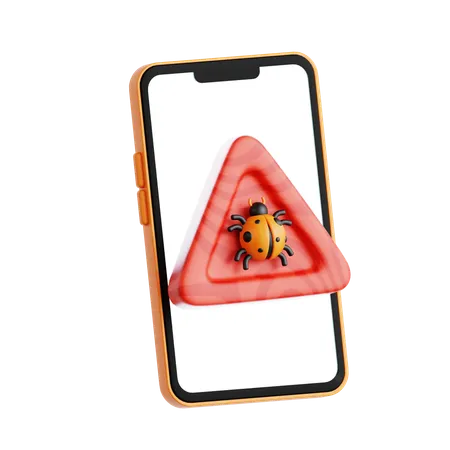 Mobiler Virenalarm  3D Icon