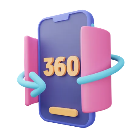 Mobiles Bild mit 360-Grad-Rotation  3D Icon