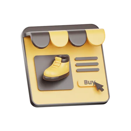 Mobiles Einkaufen  3D Icon