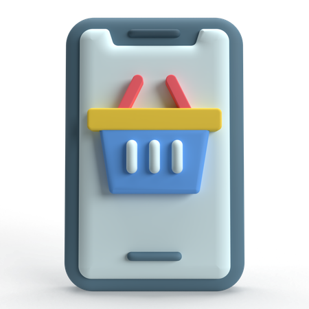 Mobiles Einkaufen  3D Icon