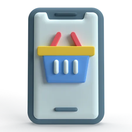 Mobiles Einkaufen  3D Icon