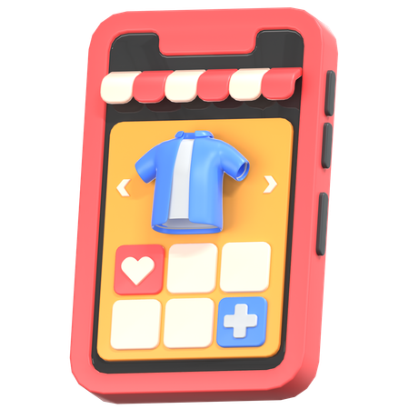 Mobiles Einkaufen  3D Icon