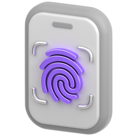 Mobiles Fingerschloss  3D Icon