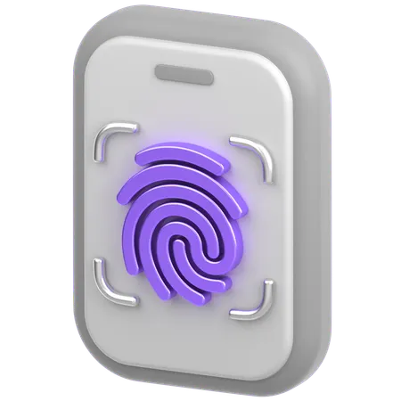 Mobiles Fingerschloss  3D Icon