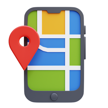 Mobiles GPS  3D Icon