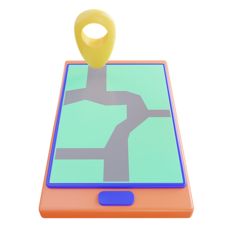 Mobiles GPS  3D Icon