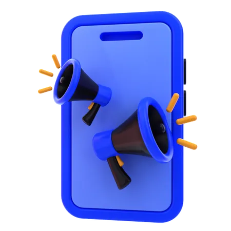 Mobiles Marketing  3D Icon